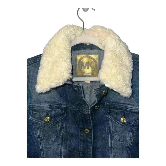 Michael Kors Womens Faux Fur Jean Jacket, Small - Picture 3 of 7